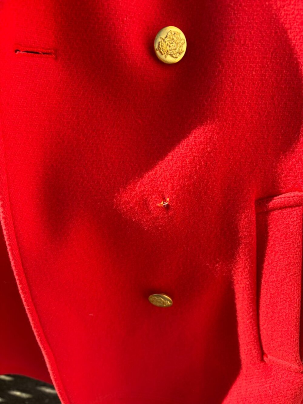 Charming Red Peacoat - Picture 3 of 6